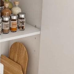 Kitchen Island Trolley With Solid Wood Top, Wine Storage, Spice Rack, Towel Rack, Wine Glass Holder