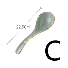 Light Luxury Large Ceramic Rice Bowl Tableware Set