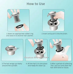 Creative Silver Drain, Anti-Clog Sink Strainer