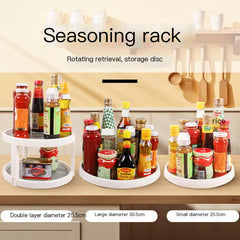 Rotating Multi-Functional Spice Rack Organizer (Two-Tier)